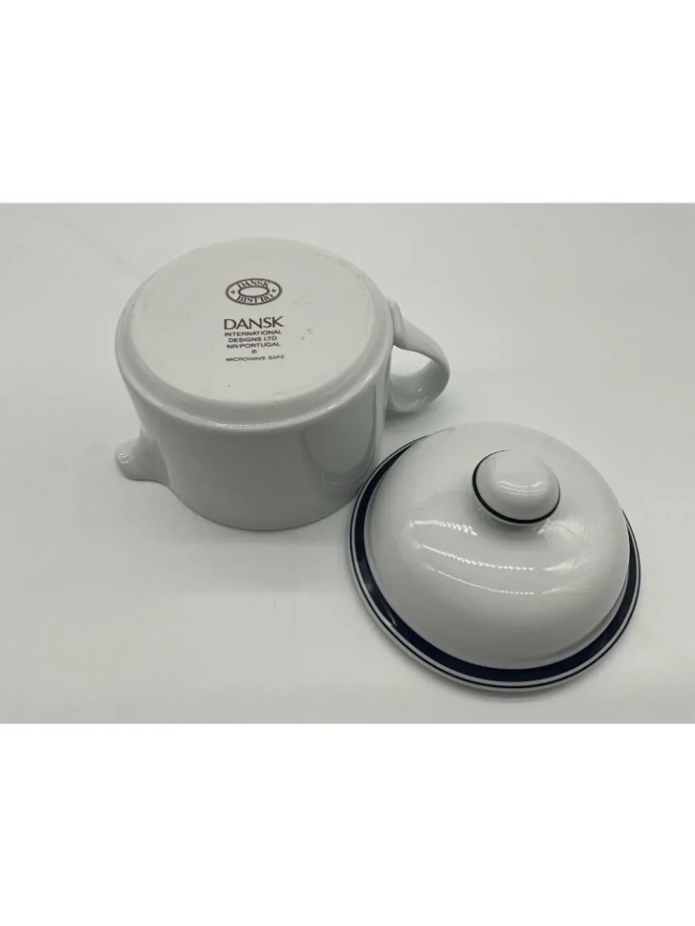Dansk Bistro VTG Christianshaven White Creamer and Sugar Bowl Set Made  Portugal